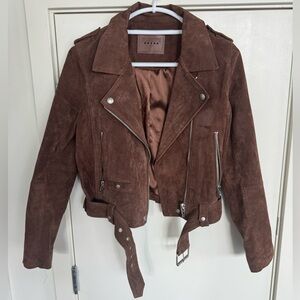 Blank NYC Suede Jacket Chocolate Brown Size Small
